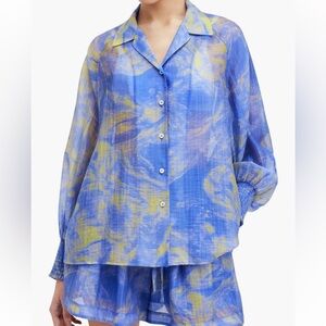 All Saints Isla Inspiral Button-Up Shirt Size 10 US/ 14 UK